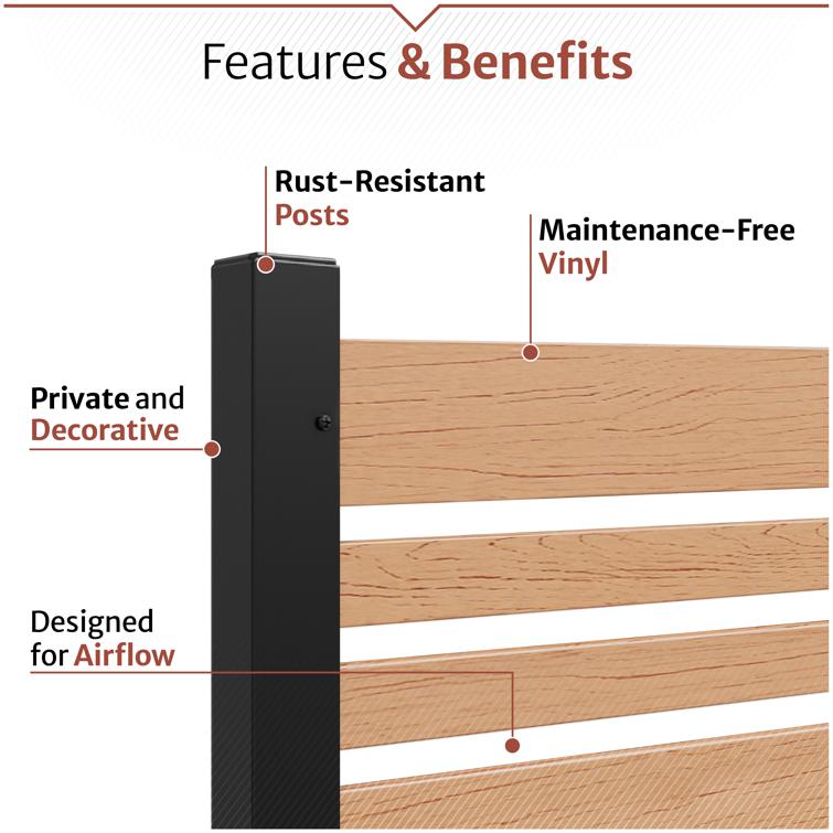 Florence Freestanding Patio Screen w/ Planter Box (Cedar) (44